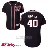 Camiseta Beisbol Hombre Washington Nationals Wilson Ramos Azul Autentico Collection Flex Base