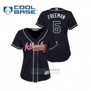 Camiseta Beisbol Mujer Atlanta Braves Freddie Freeman Cool Base Alterno 2019 Azul
