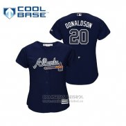 Camiseta Beisbol Mujer Atlanta Braves Josh Donaldson Cool Base Alterno Azul