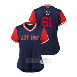 Camiseta Beisbol Mujer Boston Red Sox Brian Johnson 2018 LLWS Players Weekend Bj Azul