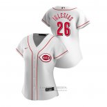 Camiseta Beisbol Mujer Cincinnati Reds Raisel Iglesias 2020 Replica Primera Blanco