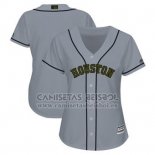 Camiseta Beisbol Mujer Houston Astros Personalizada 2018 Gris