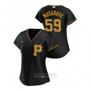 Camiseta Beisbol Mujer Pittsburgh Pirates Joe Musgrove 2020 Replica Alterno Negro