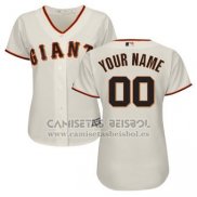 Camiseta Beisbol Mujer San Francisco Giants Personalizada Blanco