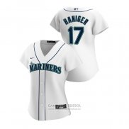 Camiseta Beisbol Mujer Seattle Mariners Mitch Haniger 2020 Replica Primera Blanco