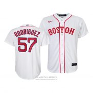 Camiseta Beisbol Nino Boston Red Sox Eduardo Rodriguez Replica 2021 Blanco