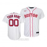 Camiseta Beisbol Nino Boston Red Sox Personalizada Replica 2021 Blanco