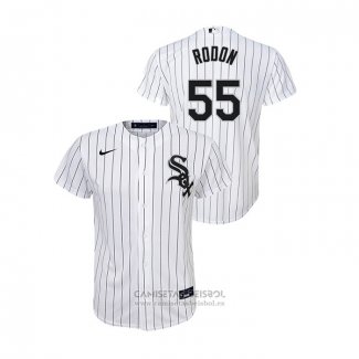Camiseta Beisbol Nino Chicago White Sox Carlos Rodon Replica Primera Blanco
