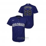 Camiseta Beisbol Nino Colorado Rockies Nolan Arenado Replica Alterno Violeta