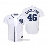 Camiseta Beisbol Nino Detroit Tigers Jeimer Candelario Replica Primera Blanco