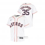 Camiseta Beisbol Nino Houston Astros Justin Verlander Replica Primera Blanco