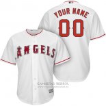 Camiseta Beisbol Nino Los Angeles Angels Personalizada Blanco