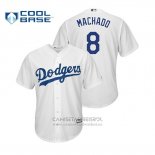 Camiseta Beisbol Nino Los Angeles Dodgers Manny Machado Cool Base Primera Blanco