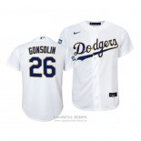 Camiseta Beisbol Nino Los Angeles Dodgers Tony Gonsolin 2021 Gold Program Replica Blanco
