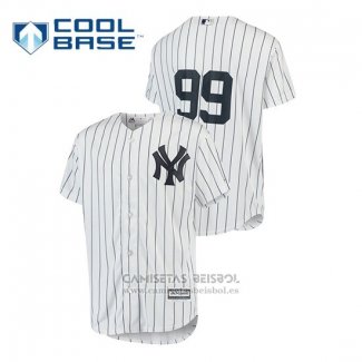 Camiseta Beisbol Nino New York Yankees Aaron Judge Cool Base Primera Blanco