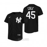 Camiseta Beisbol Nino New York Yankees Gerrit Cole Replica Negro