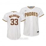 Camiseta Beisbol Nino San Diego Padres Mark Melancon Replica Primera Blanco