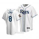 Camiseta Beisbol Nino Tampa Bay Rays Brandon Lowe 2020 Primera Replica Blanco