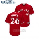 Camiseta Beisbol Nino Toronto Blue Jays Yangervis Solarte Cool Base Replica Scarlet