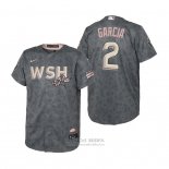 Camiseta Beisbol Nino Washington Nationals Luis Garcia 2022 City Connect Replica Gris