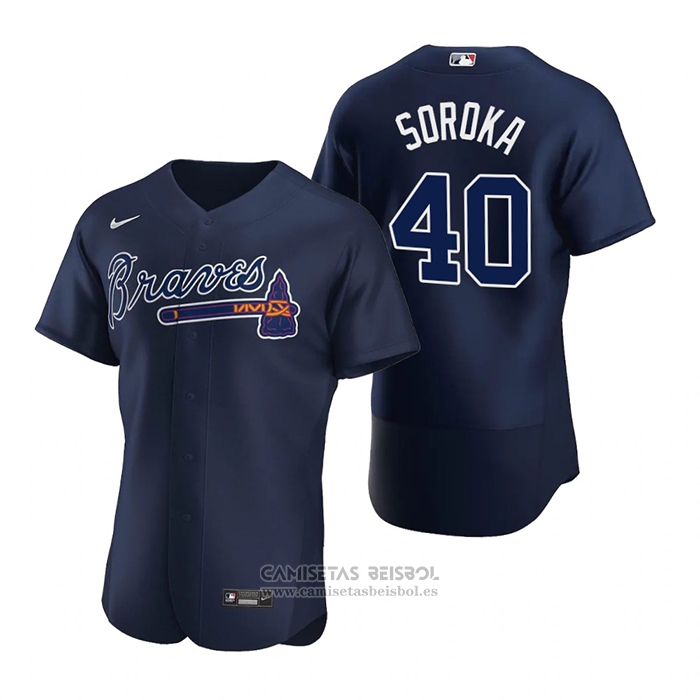 recompensa Progreso Familiar Camiseta Beisbol Hombre Atlanta Braves Mike Soroka Autentico 2020 Alterno Azul recompensa Progreso Familiar Camiseta Beisbol Hombre Atlanta Braves Mike Soroka Autentico 2020 Alterno Azul